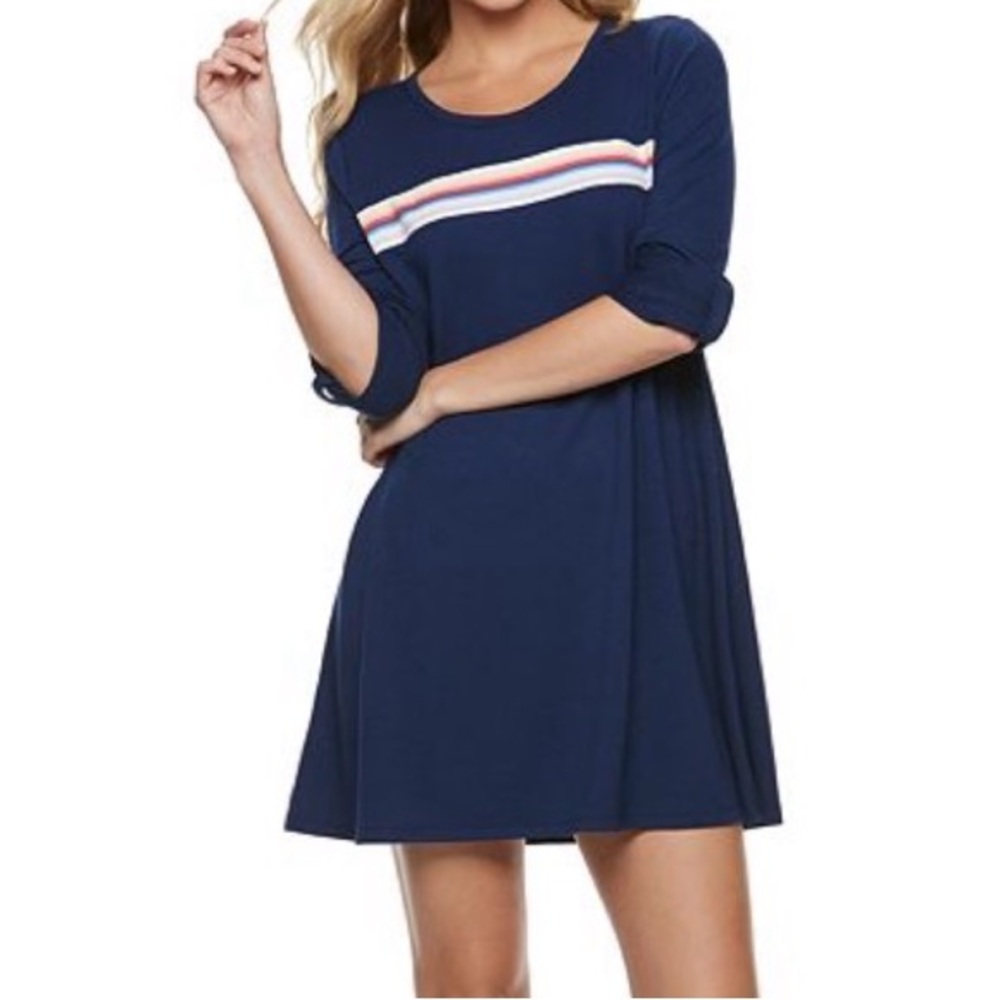 Juniors SO Roll-Tab French Terry Dress